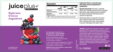 Kapsułki Wybrane Owoce, Warzywa, & Owoce jagodowe Omega+